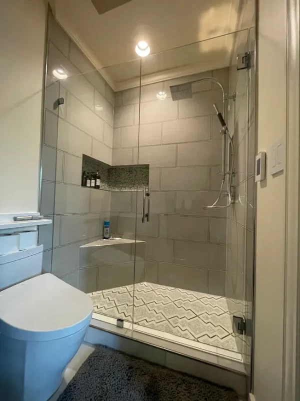 Square Matt Black Shower Handle - Image 3