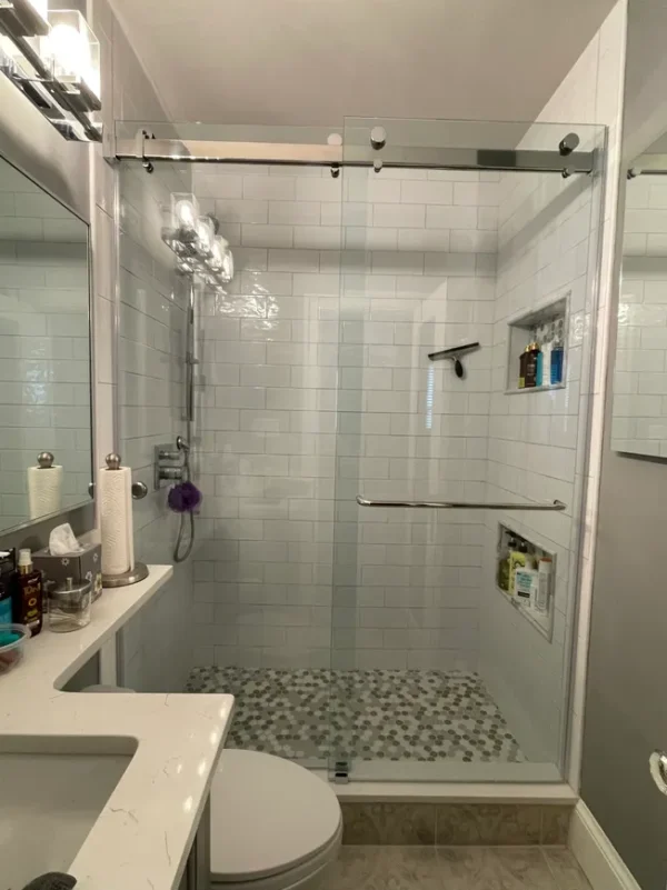 Square Matt Black Shower Handle - Image 2